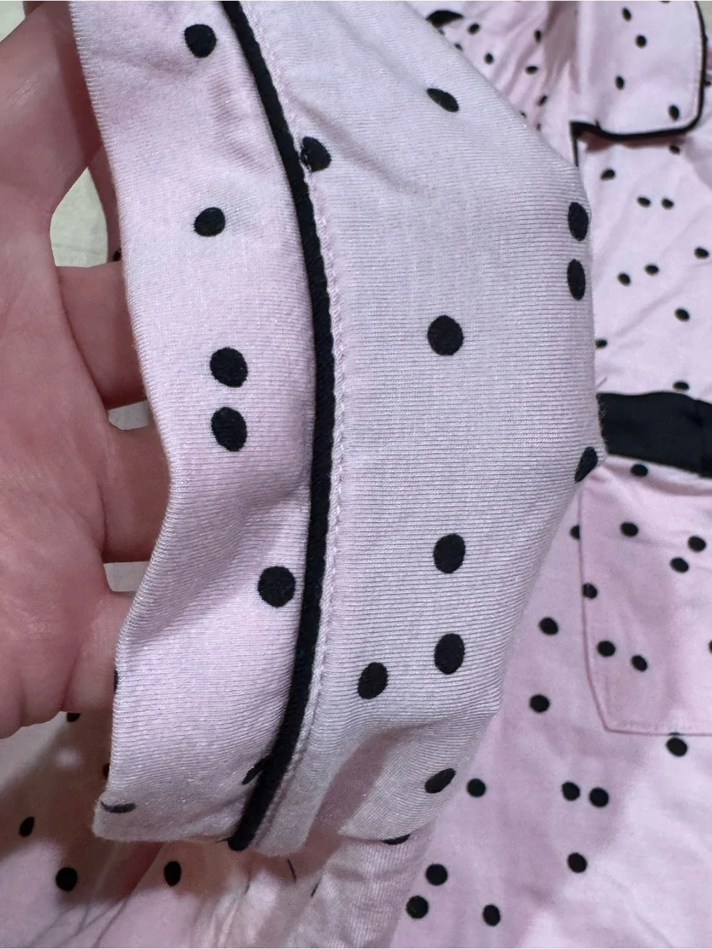 New Kate Spade 3X Pink And Black Dot Print Coordinating Pajama Short Set Cute!
